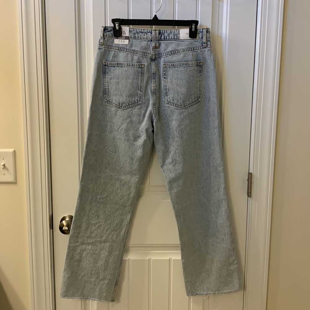Zara High Rise Straight Leg Jeans - Picture 10 of 16